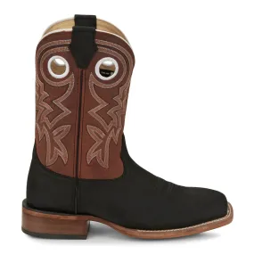 Big News Wide Embroidered Square Toe Cowboy Boots