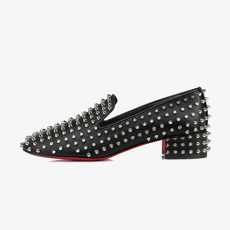 Black Leather Loafers and Spikes