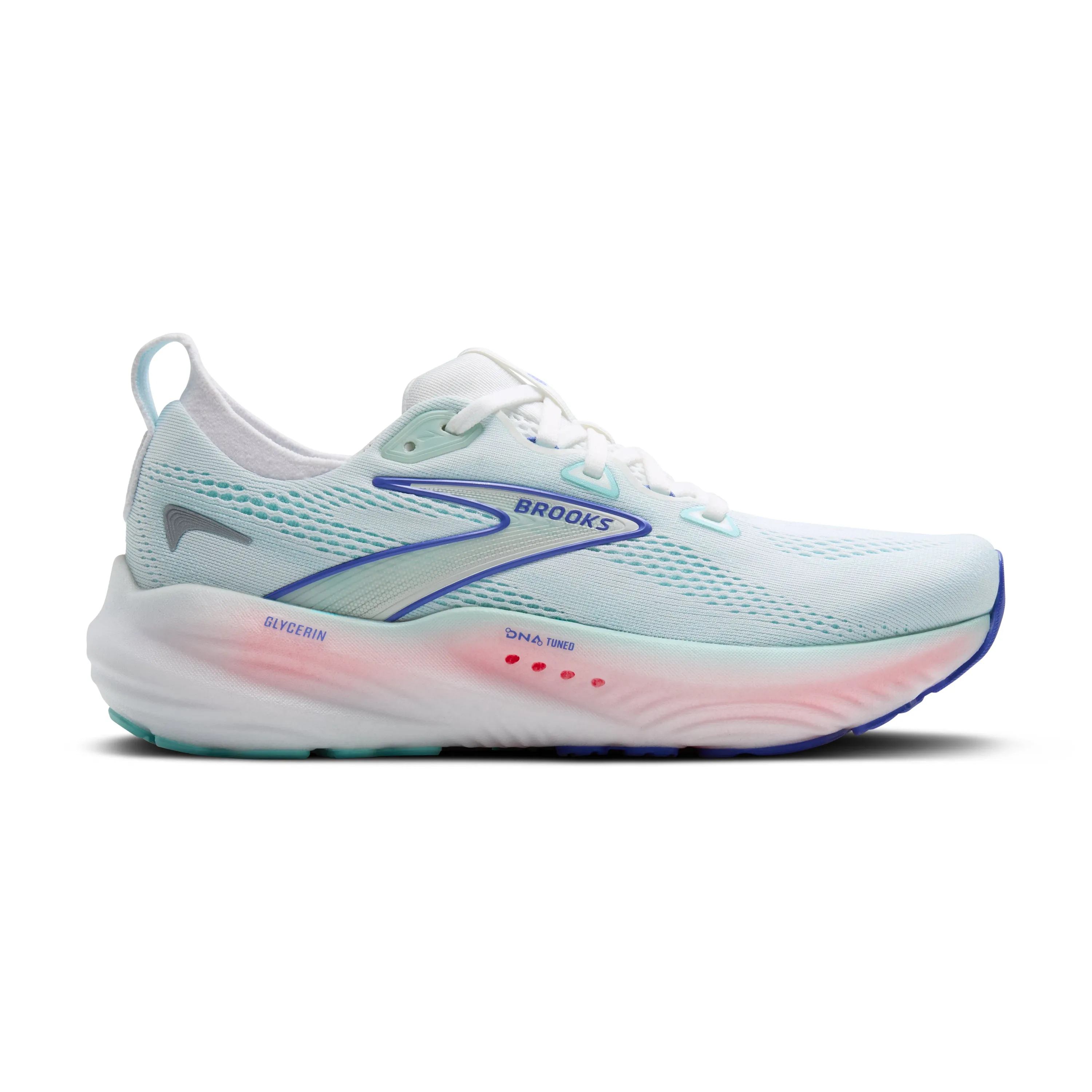 Brooks | Glycerin 22 | Women's | White/Limpet Shell/Amparo Blue
