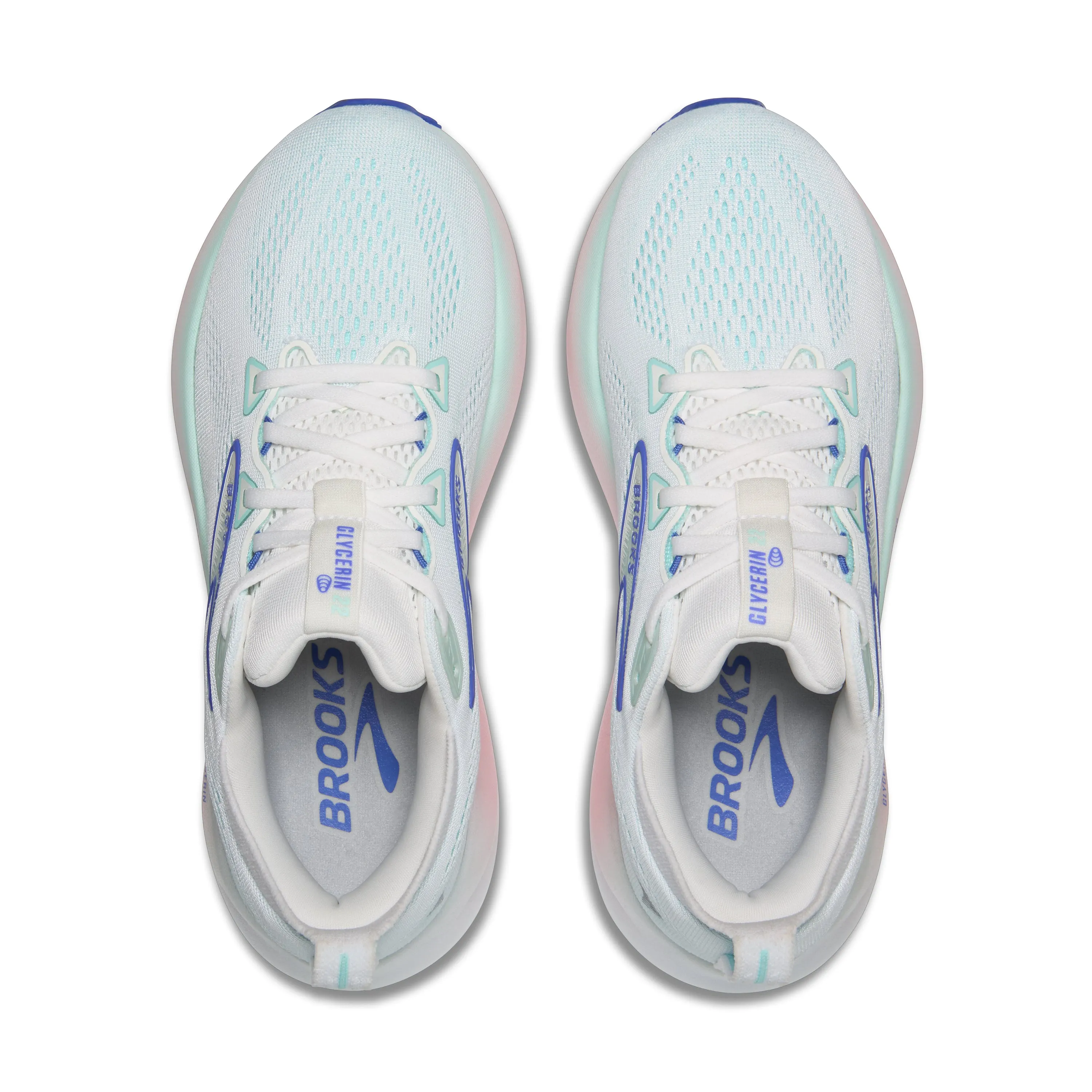 Brooks | Glycerin 22 | Women's | White/Limpet Shell/Amparo Blue