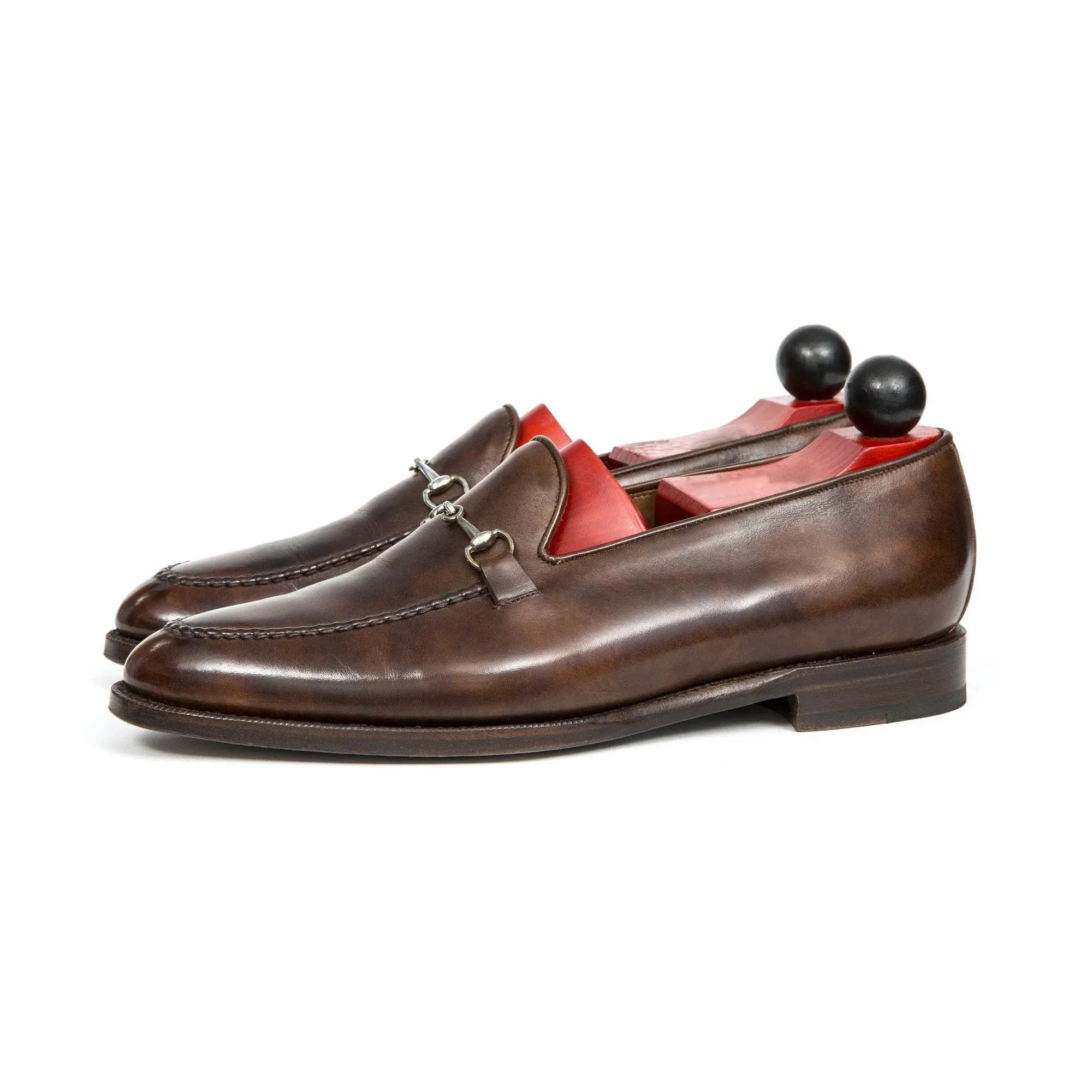 Brown Leather Palmela Horsebit Loafers