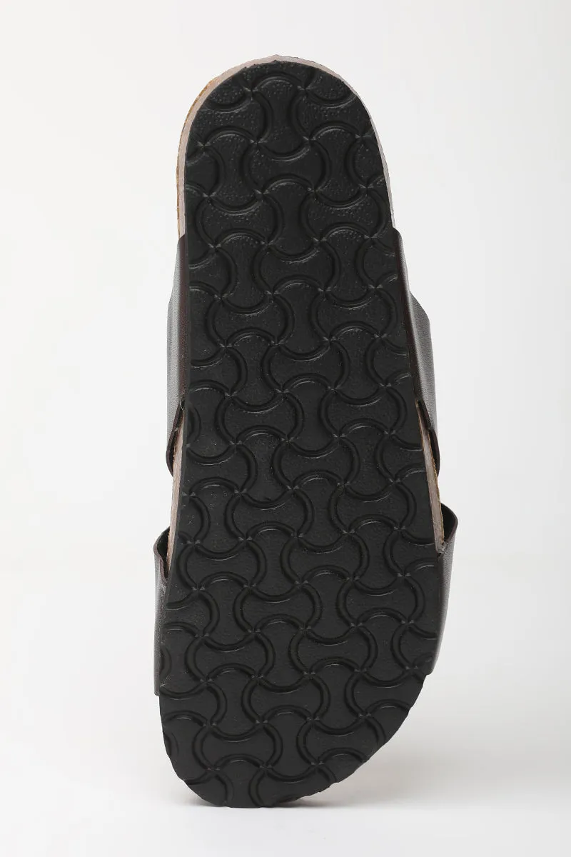 Brown Solid Slippers