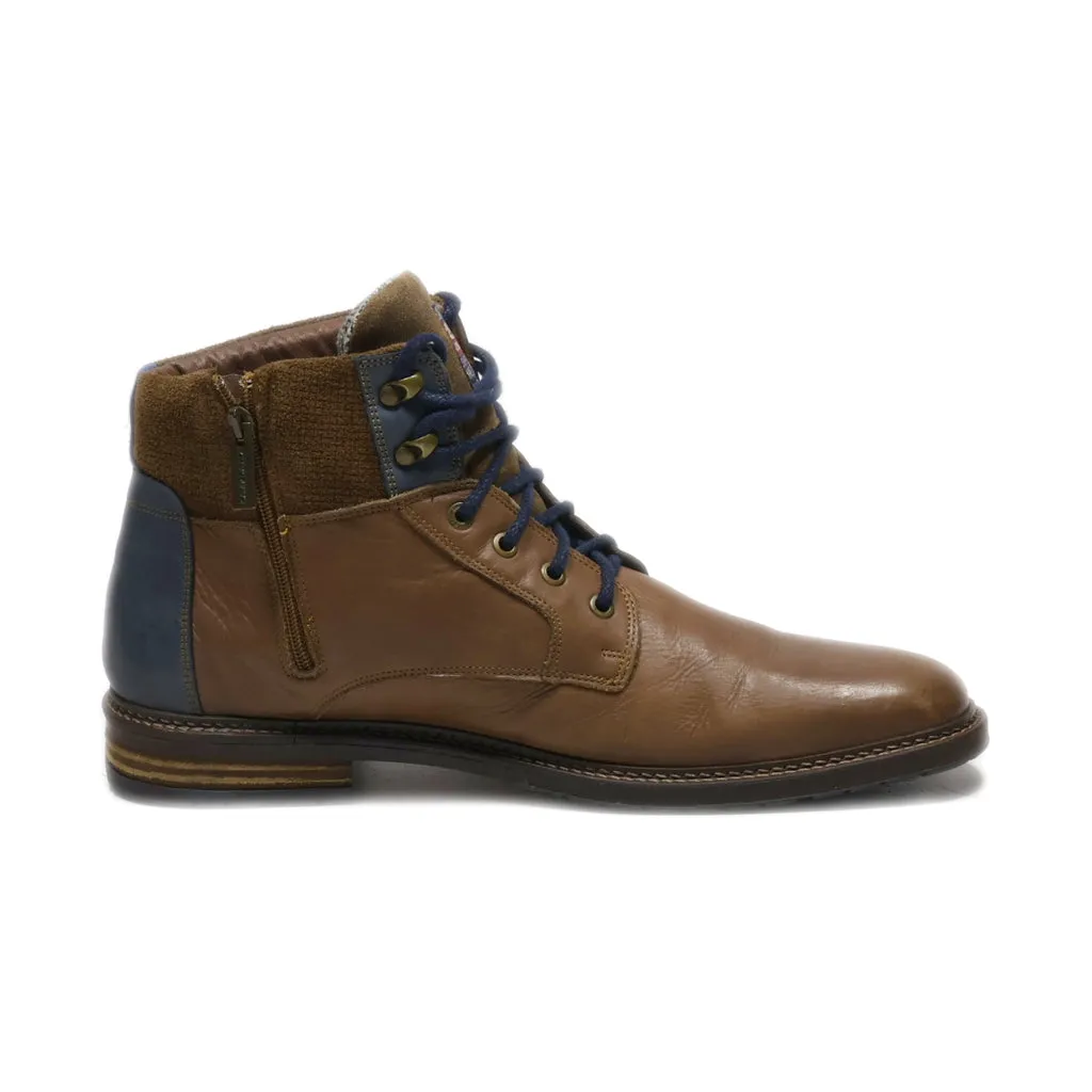 Camp David Ankle Boots Leather Brown Colour For Men
