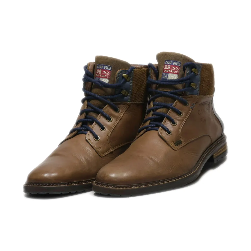 Camp David Ankle Boots Leather Brown Colour For Men