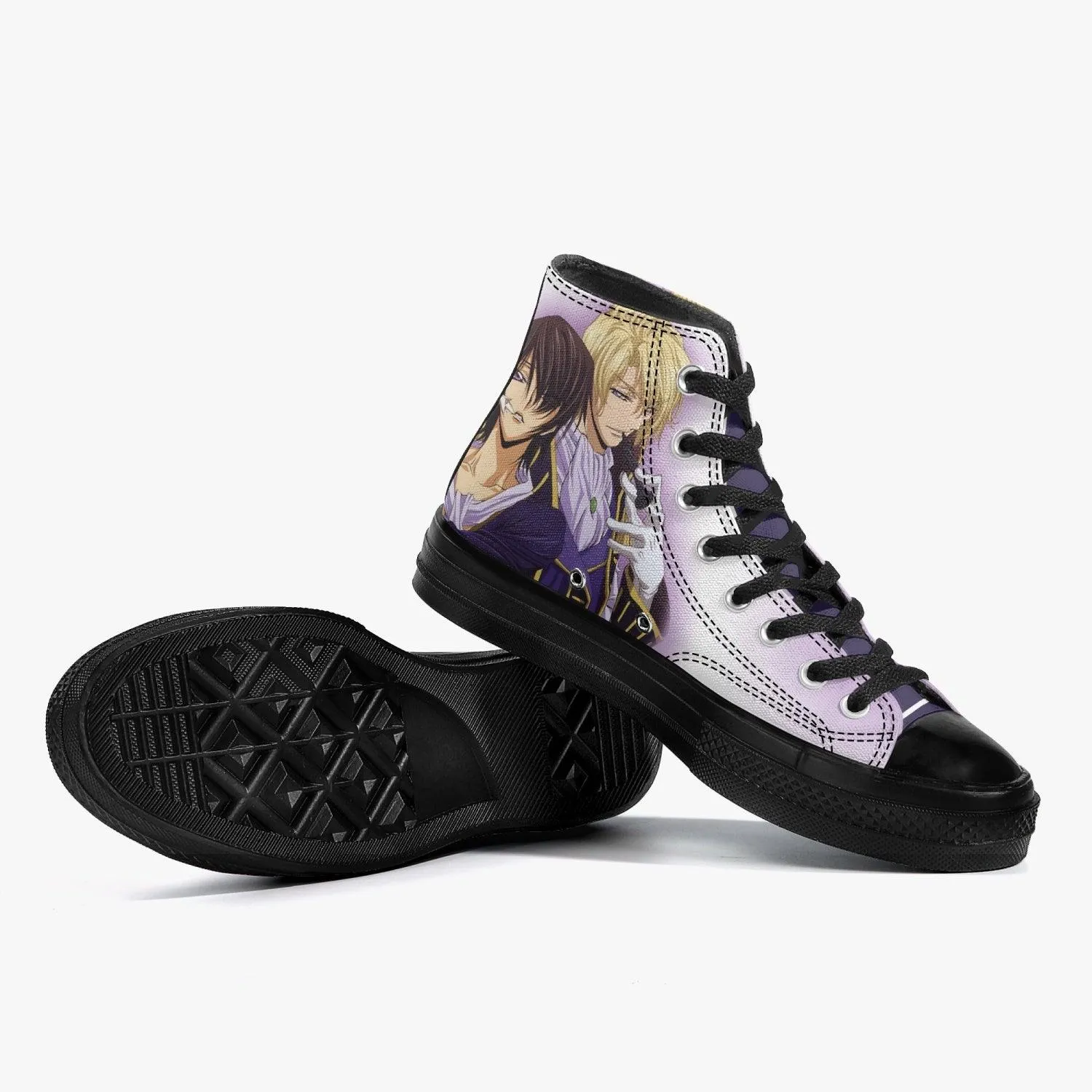 Code Geass Lelouch vi Britannia And Schneizel el Britannia A-Star High Anime Shoes