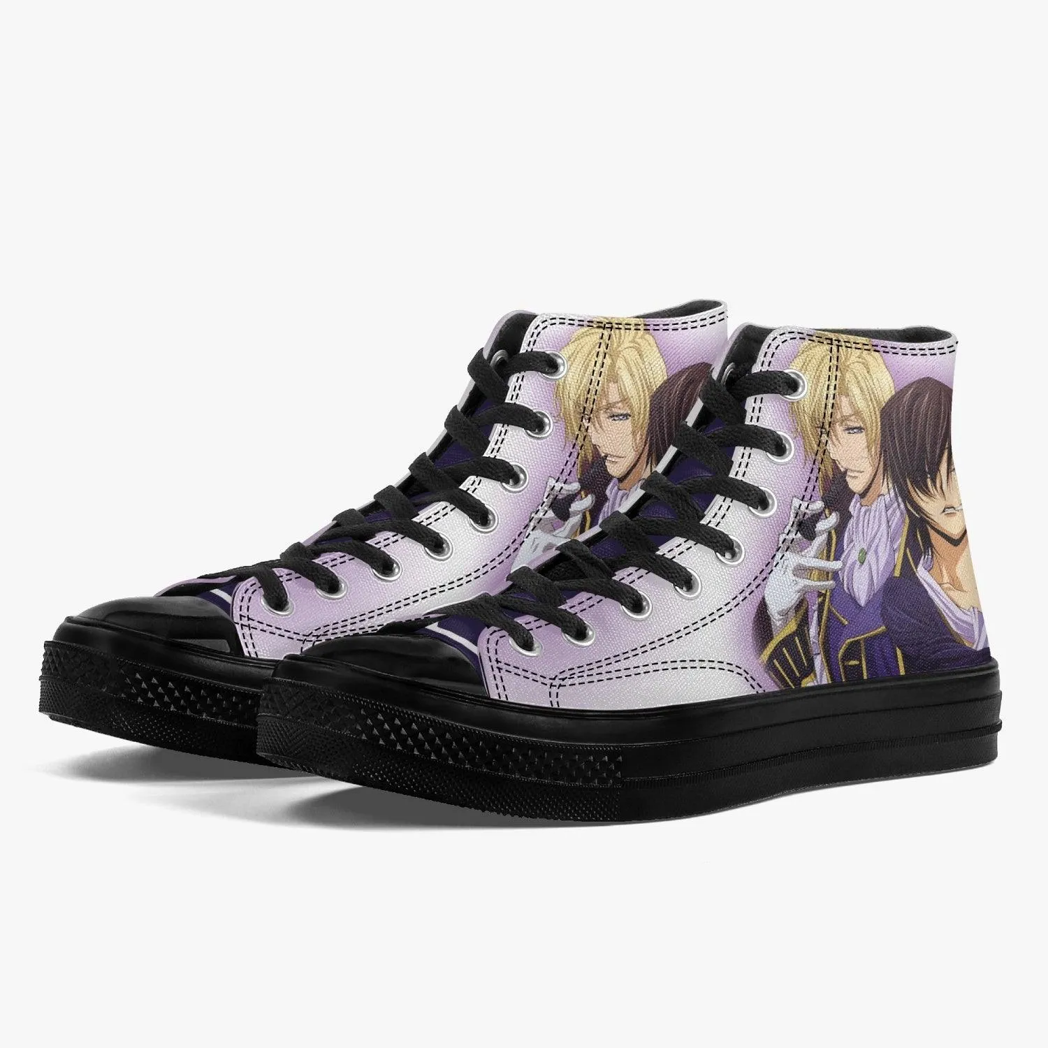 Code Geass Lelouch vi Britannia And Schneizel el Britannia A-Star High Anime Shoes