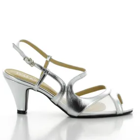 Dalessi Deva Silver Slingback Sandals