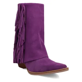 Dingo Womens Marlie Purple Suede Cowboy Boots