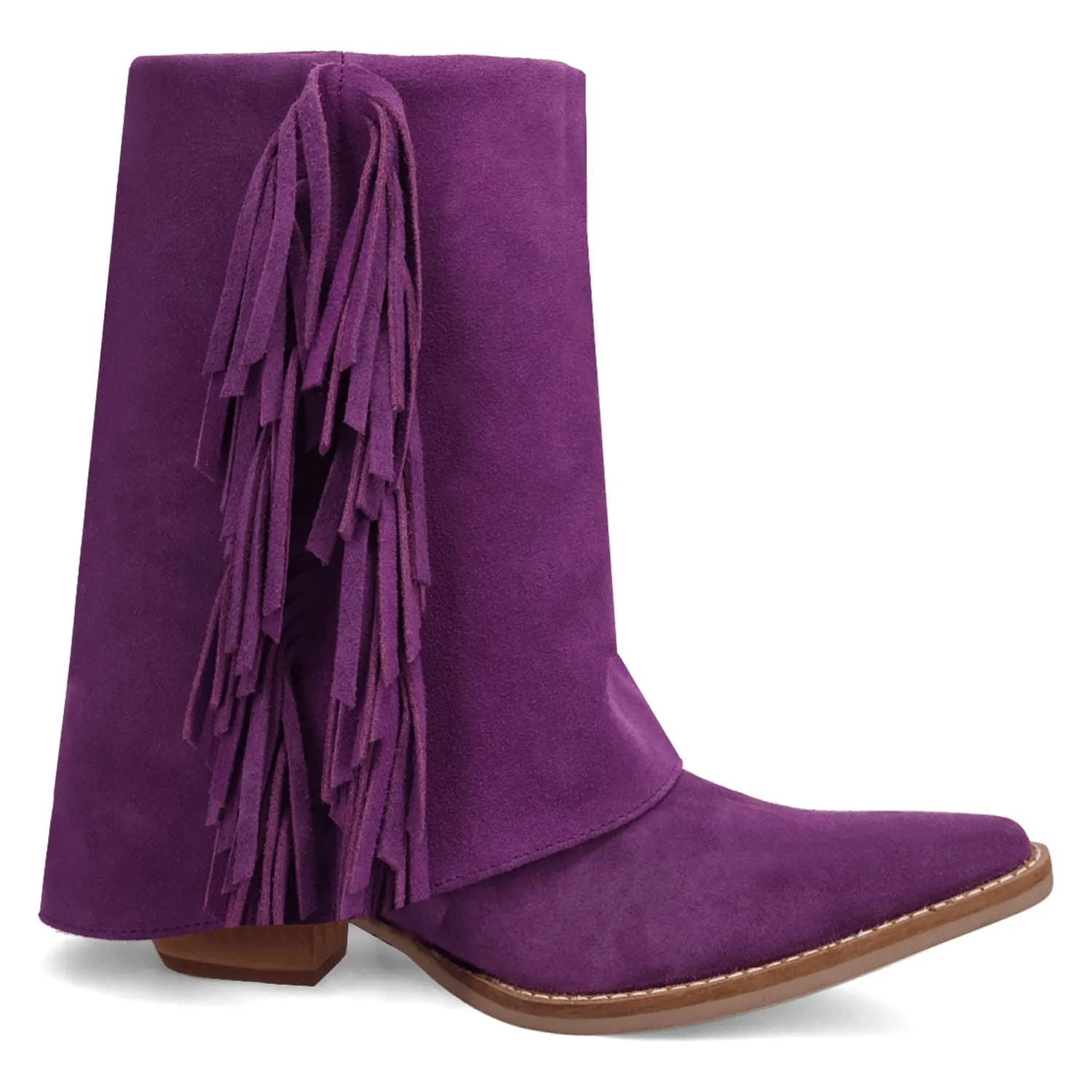 Dingo Womens Marlie Purple Suede Cowboy Boots