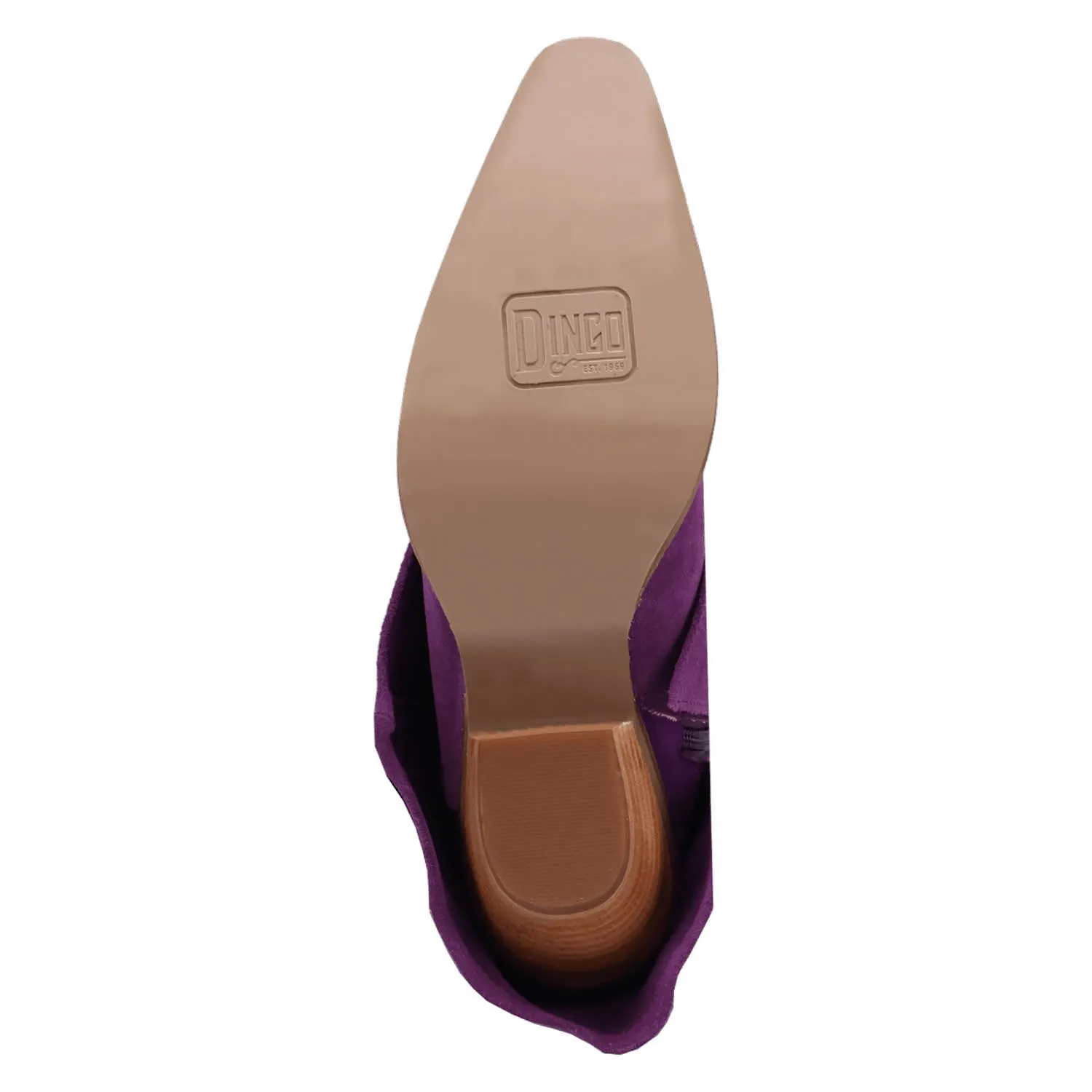 Dingo Womens Marlie Purple Suede Cowboy Boots