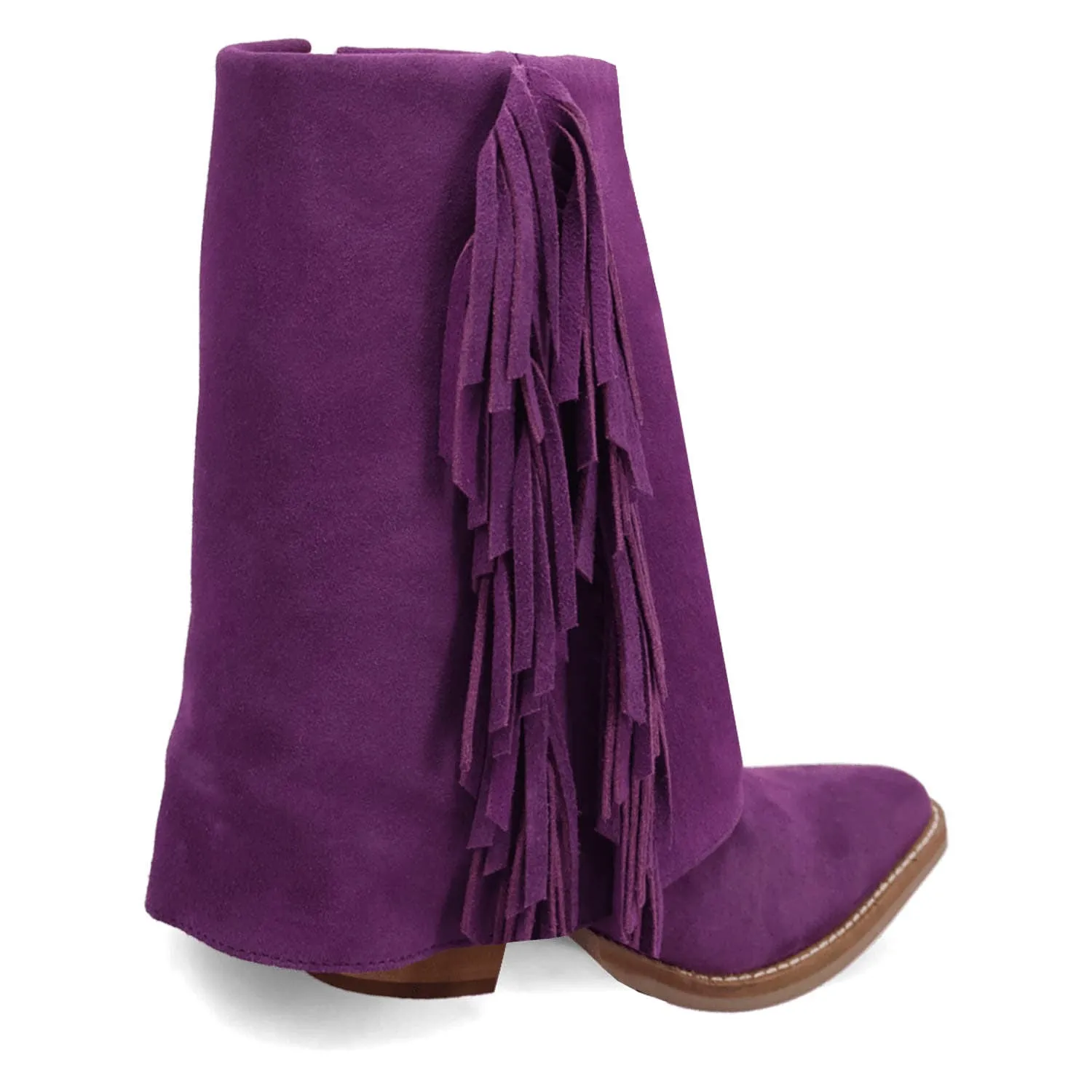 Dingo Womens Marlie Purple Suede Cowboy Boots