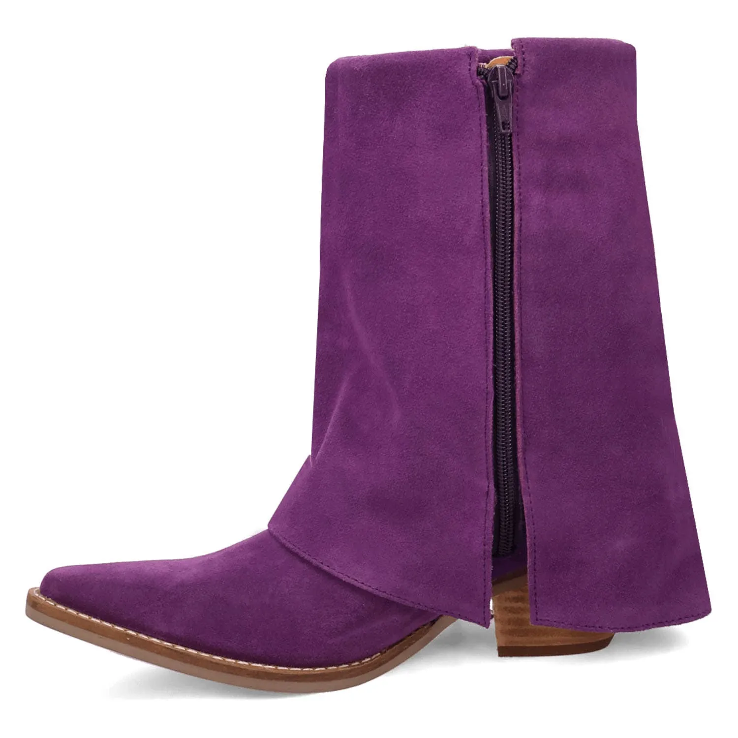 Dingo Womens Marlie Purple Suede Cowboy Boots