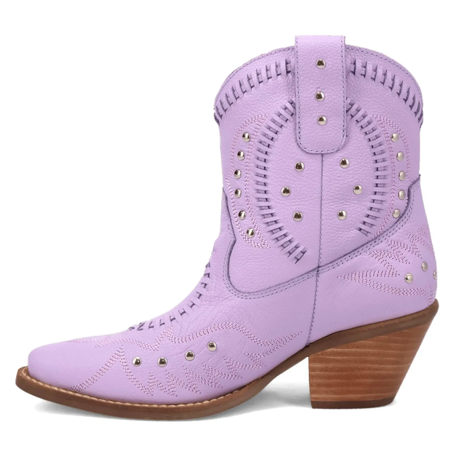 Dingo Womens Preciousie Lavender Leather Cowboy Boots