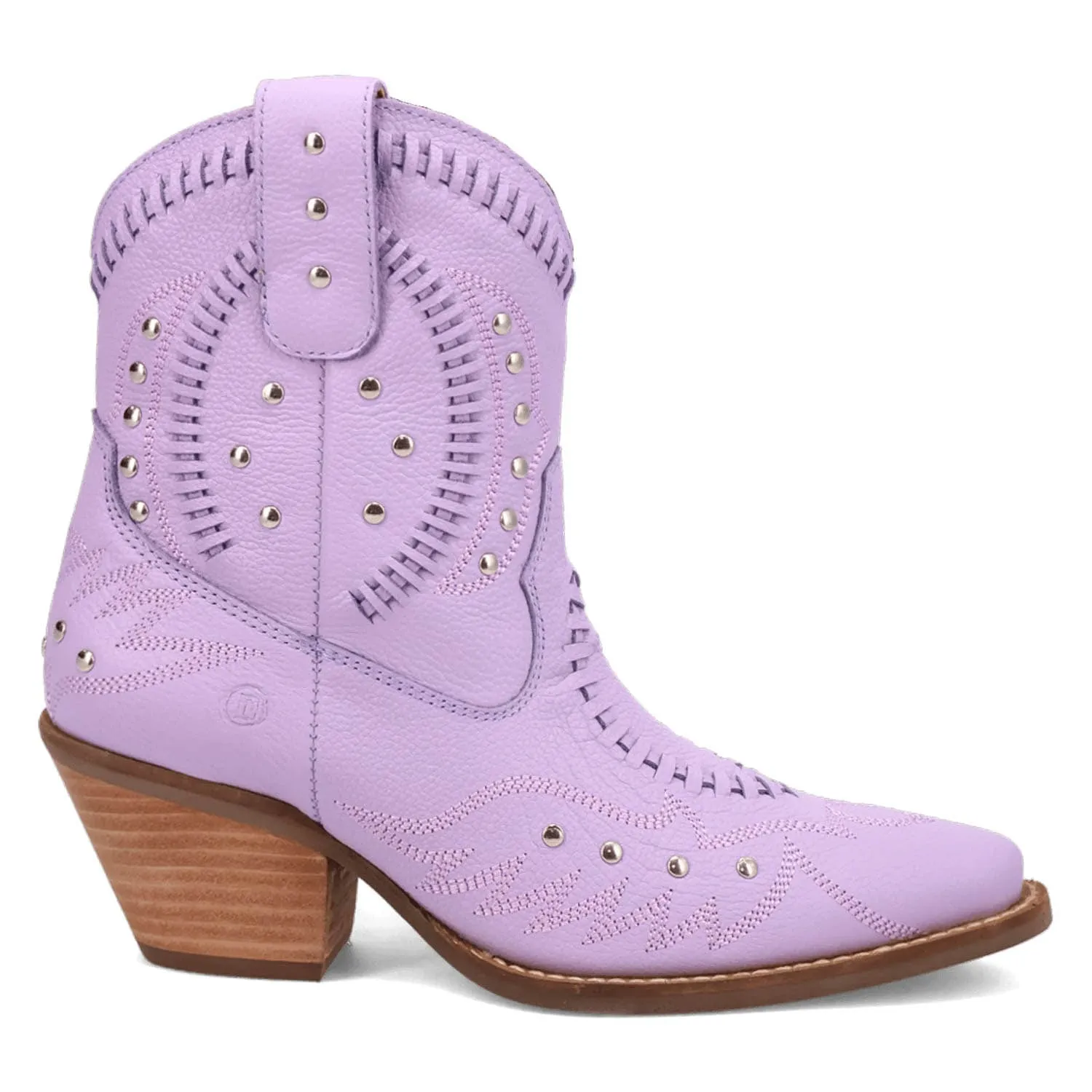 Dingo Womens Preciousie Lavender Leather Cowboy Boots