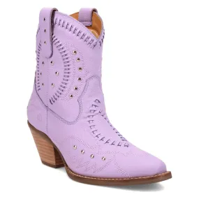 Dingo Womens Preciousie Lavender Leather Cowboy Boots