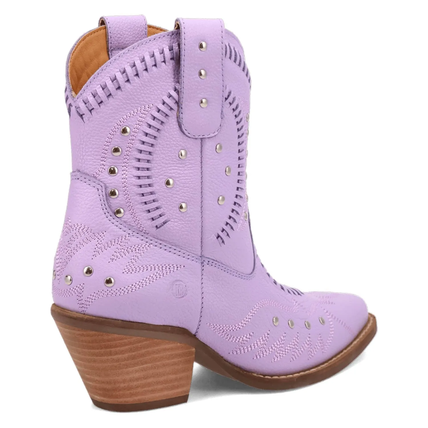 Dingo Womens Preciousie Lavender Leather Cowboy Boots