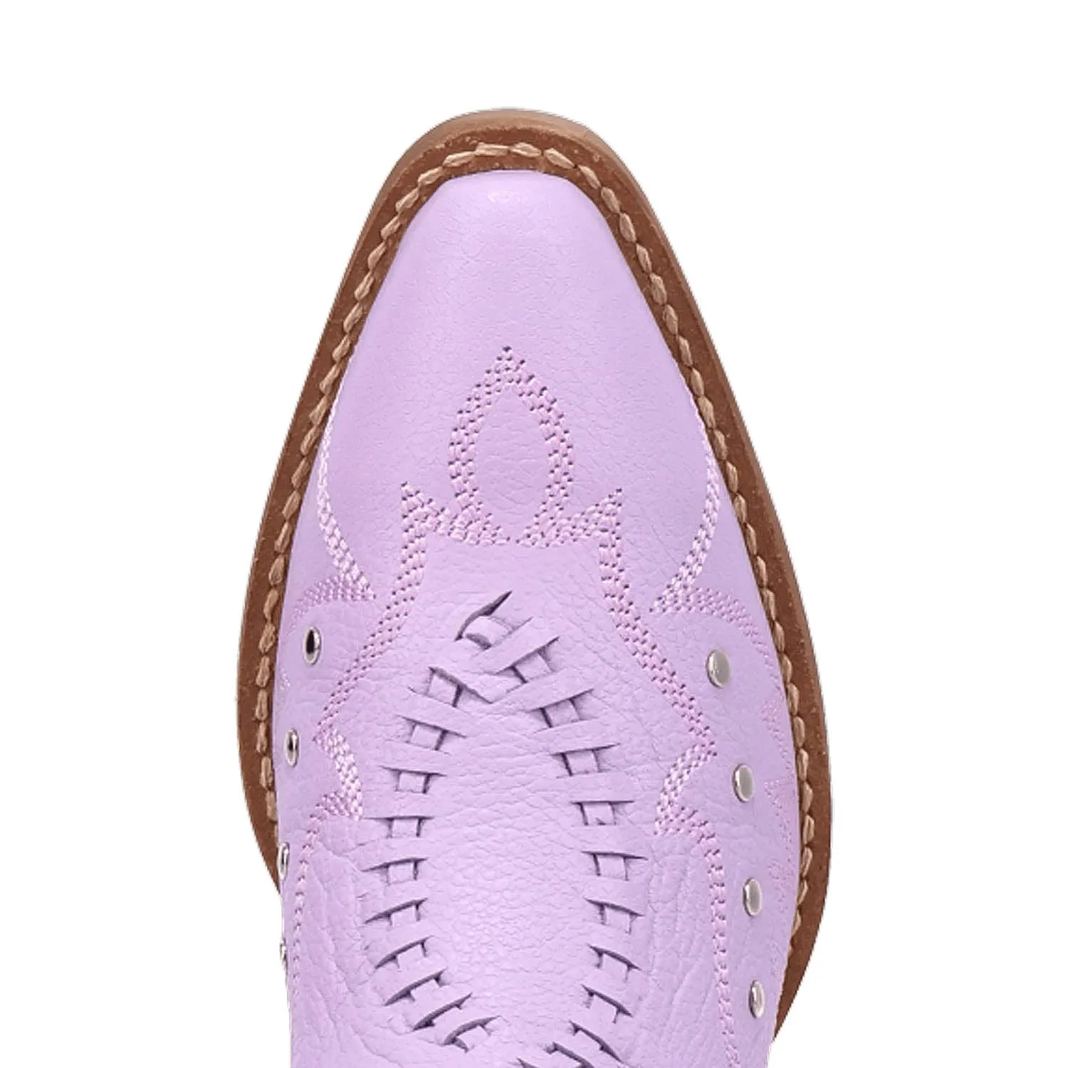 Dingo Womens Preciousie Lavender Leather Cowboy Boots