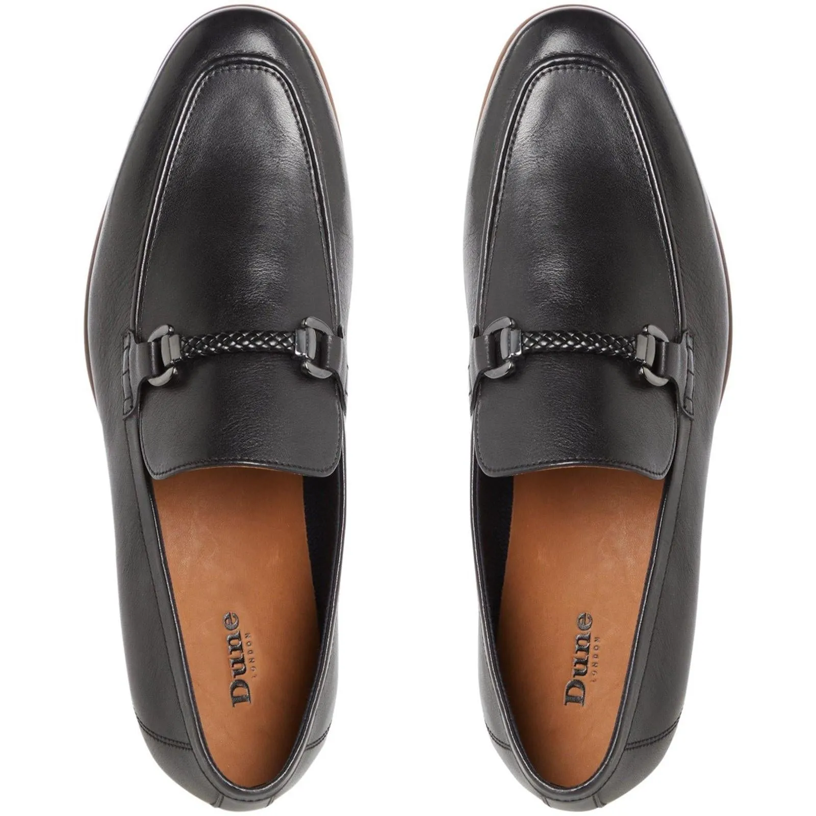 Dune Santino Woven Trim Loafers Shoes