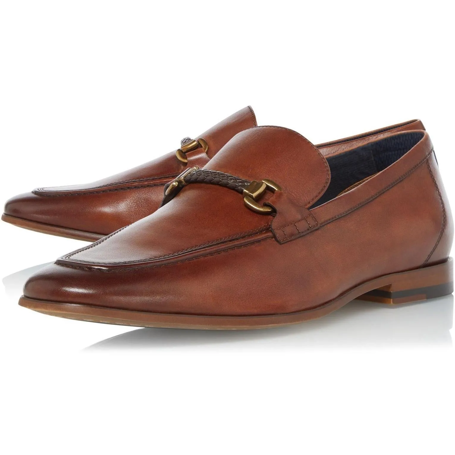 Dune Santino Woven Trim Loafers Shoes
