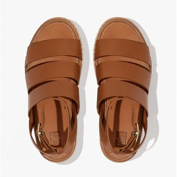 ELOISE Ladies Espadrille Strappy Wedge Sandals Light Tan