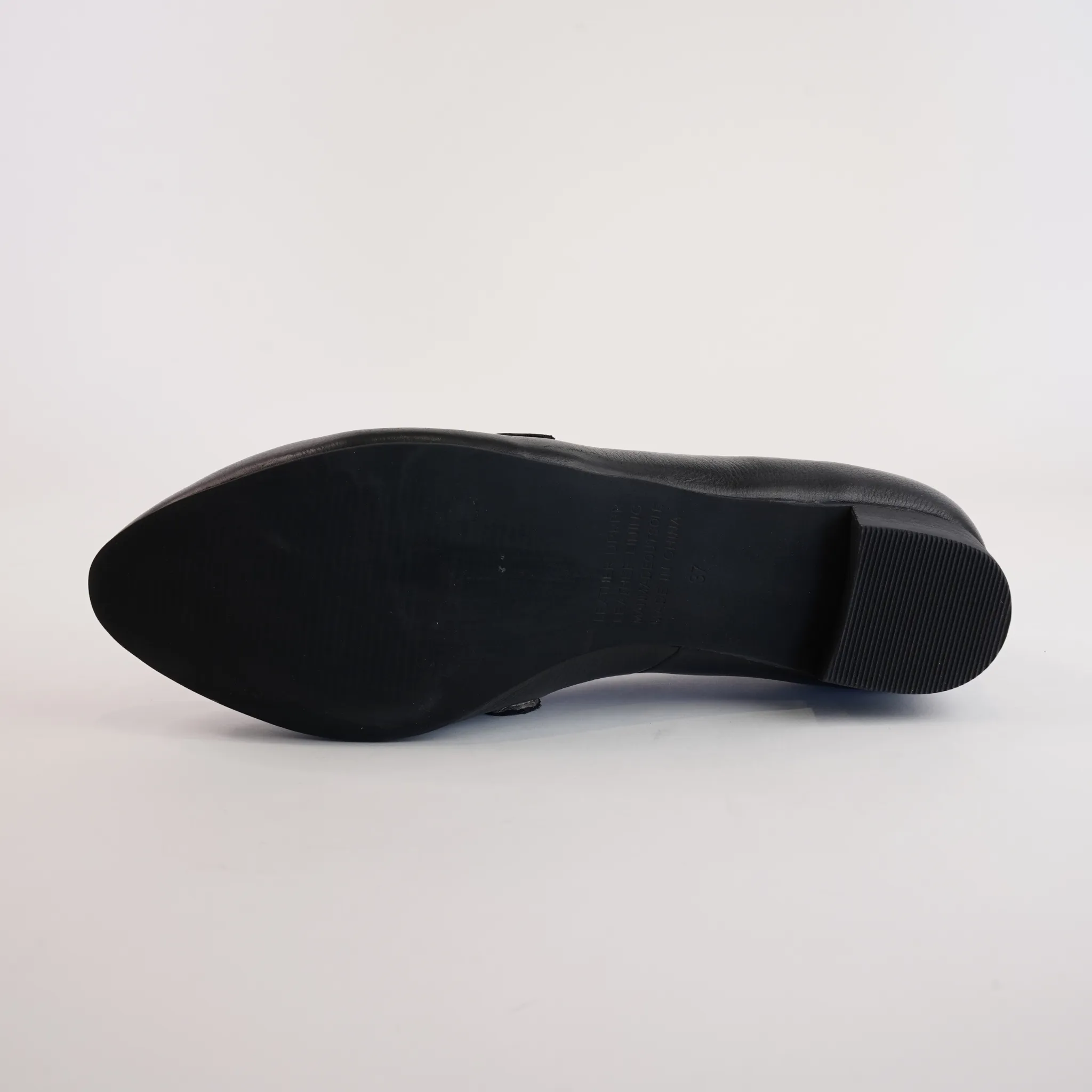 Esben Black/ Black Heel Leather Loafers