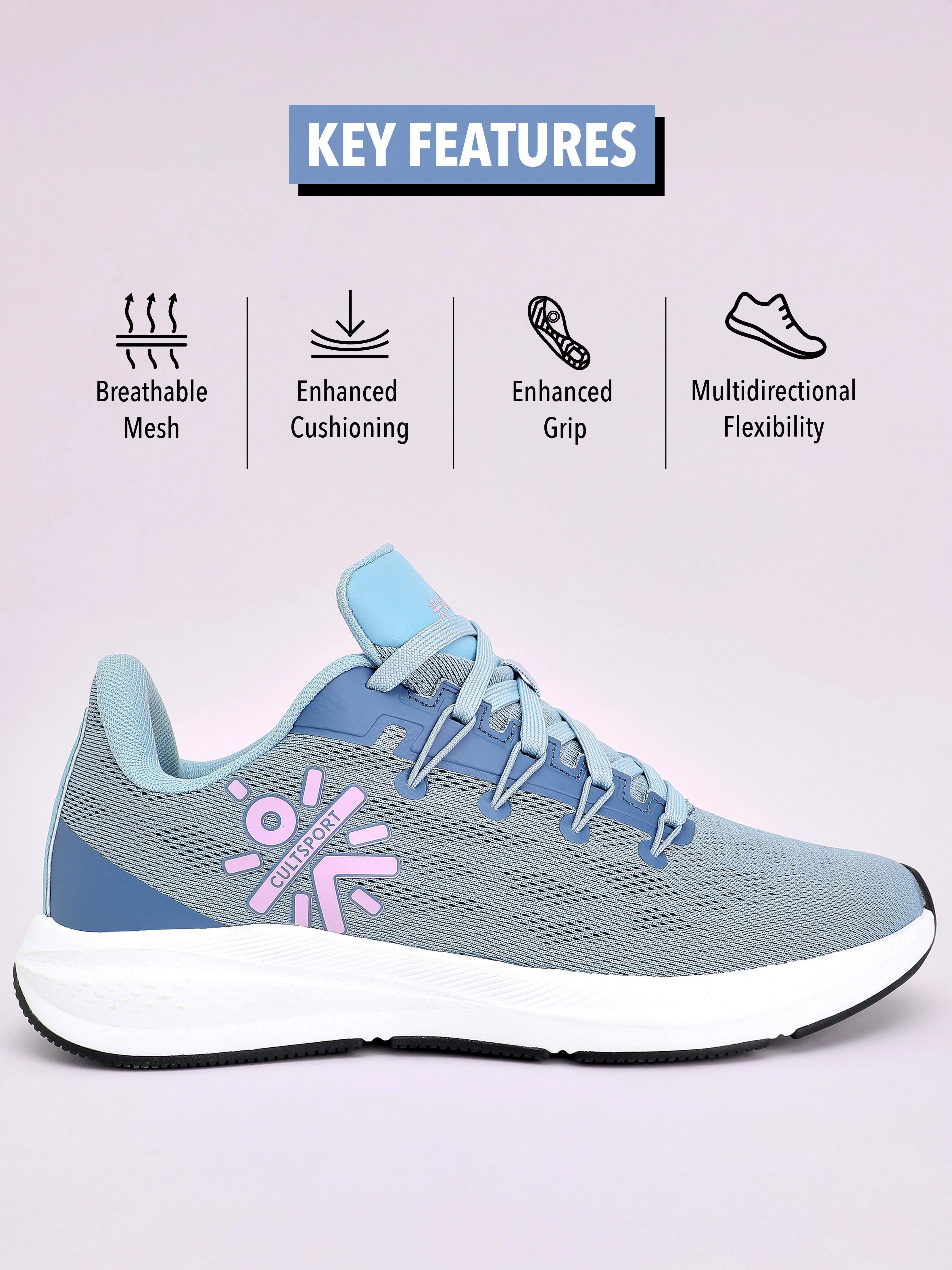 Firebird Women Running Shoes - Ash Blue