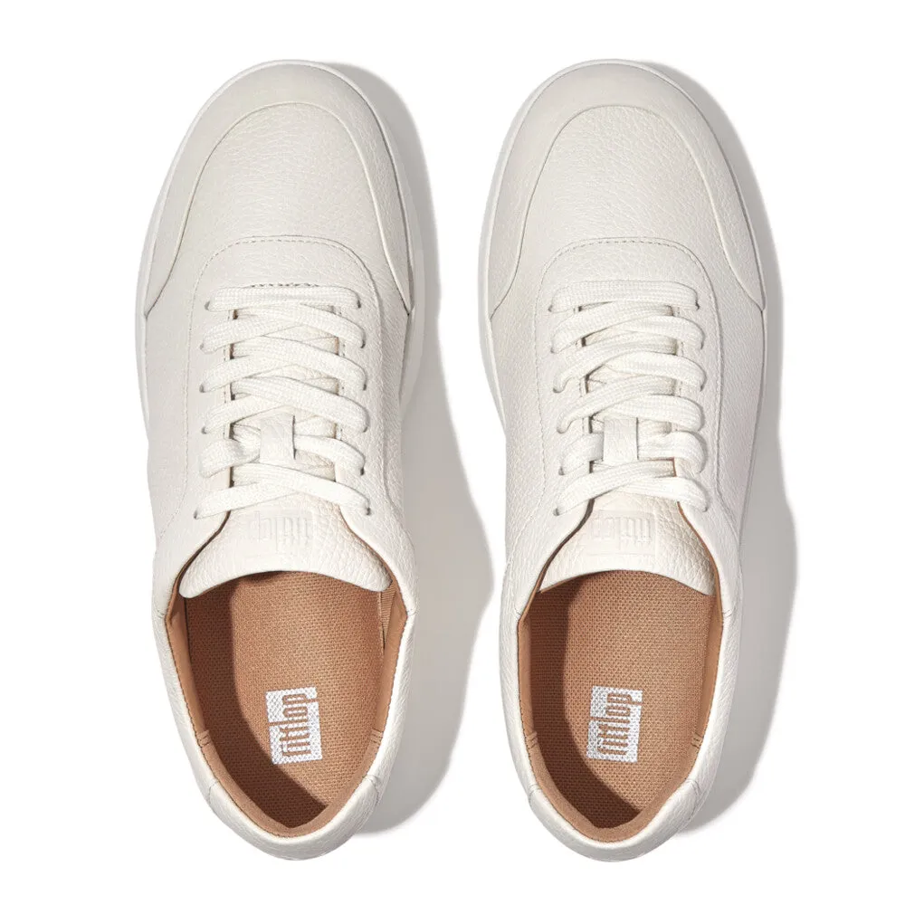 FitFlop Rally Tumbled-Leather Sneakers White