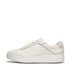 FitFlop Rally Tumbled-Leather Sneakers White