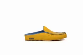 FOOT FEDERATION MOC-TOE MEN'S LEATHER SLIPPER YELLOW