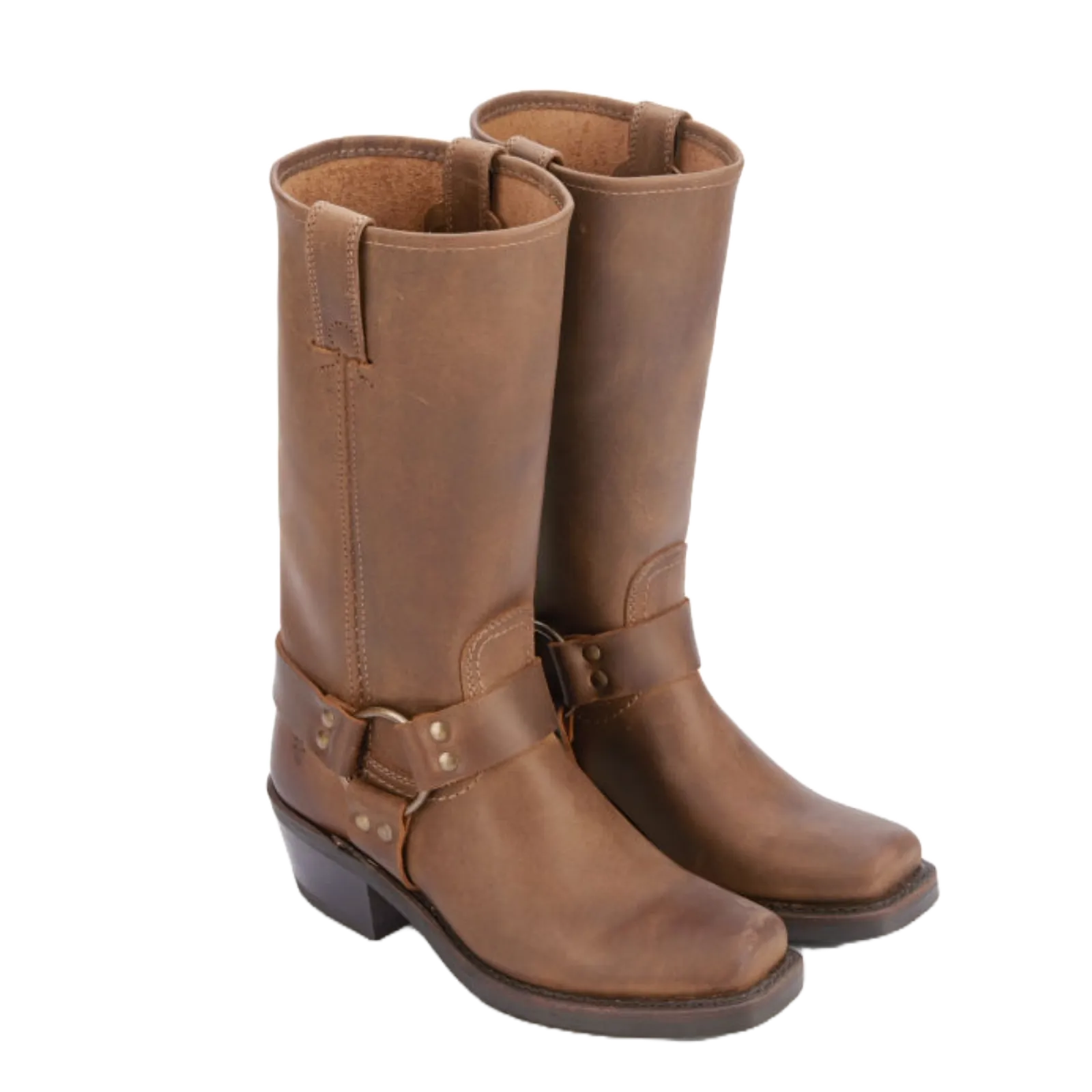 Frye Ladies Harness 12 Tan Western Boots 3477300-TAN