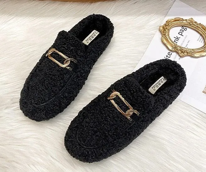 Fuzzy Loafer Slippers