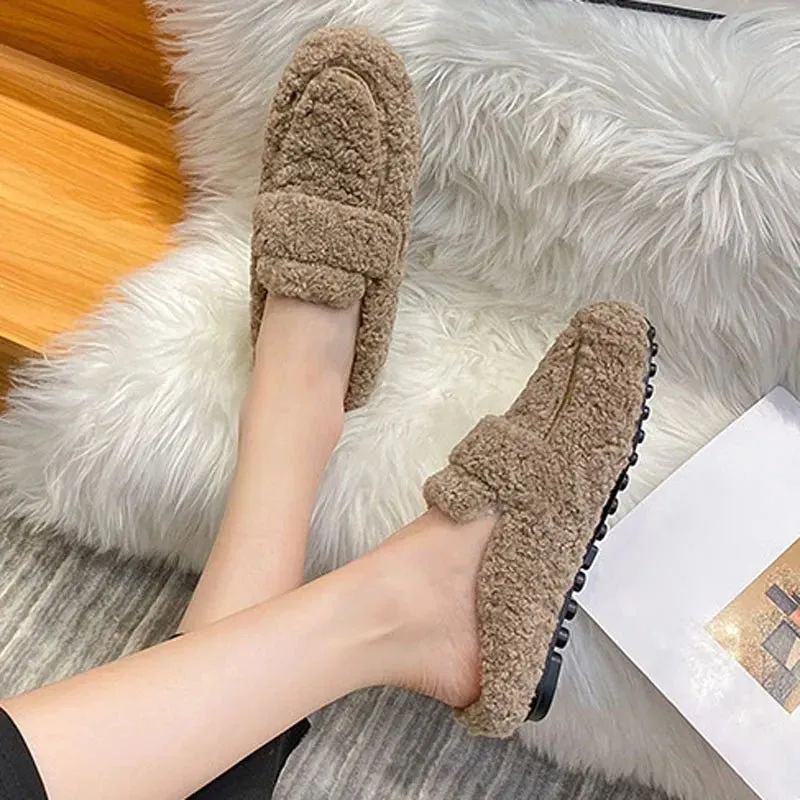 Fuzzy Loafer Slippers
