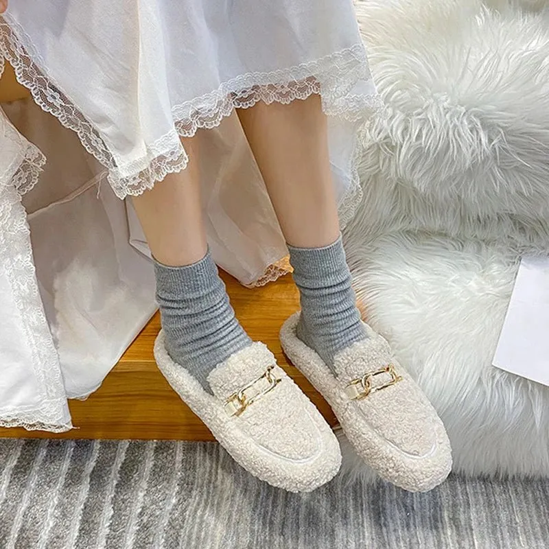 Fuzzy Loafer Slippers