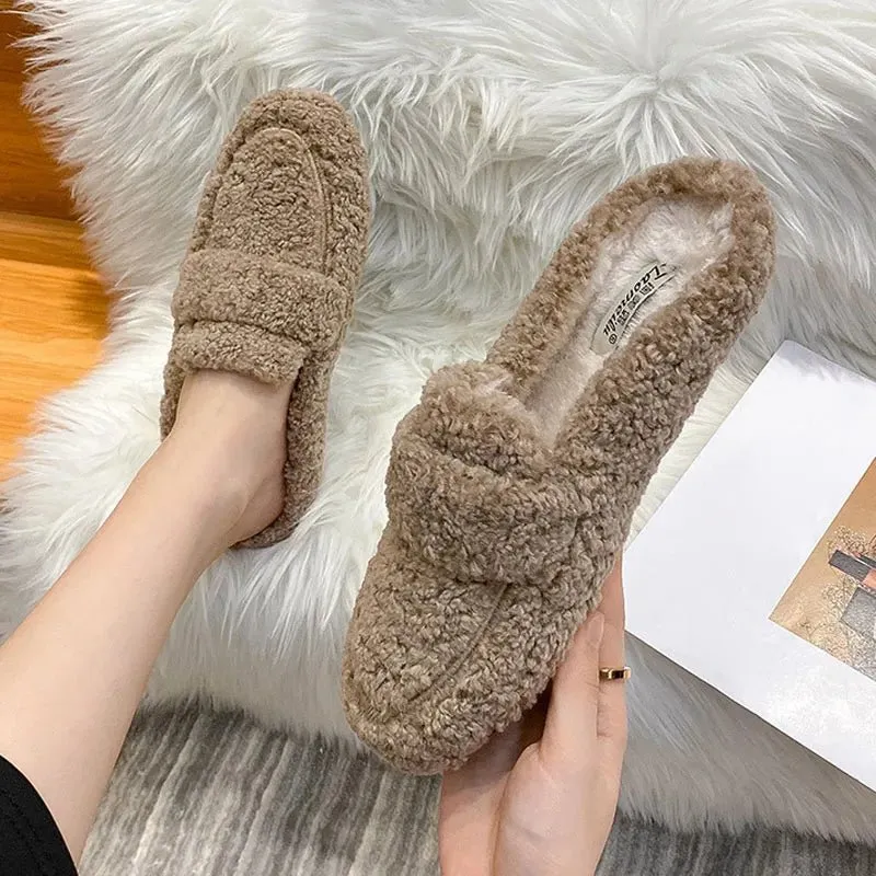 Fuzzy Loafer Slippers
