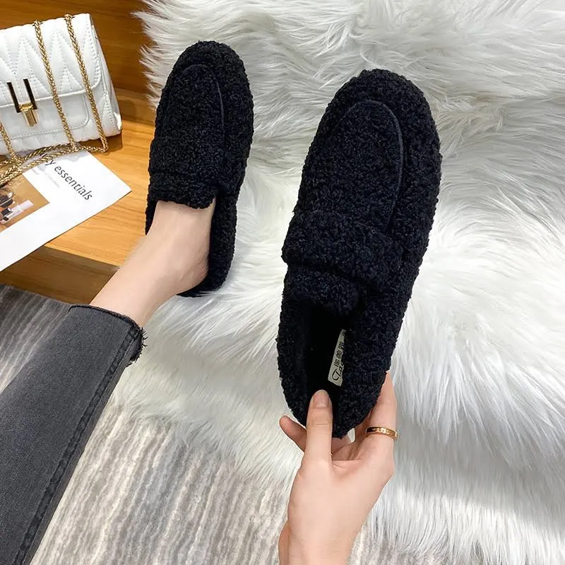 Fuzzy Loafer Slippers