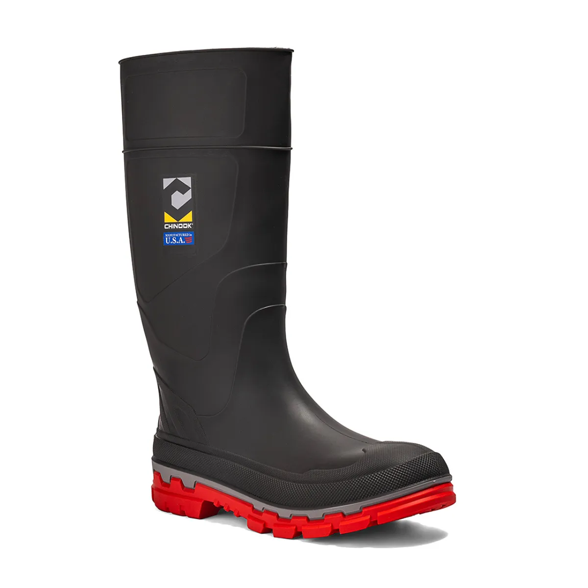 Kickaxe 15" Waterproof Rubber Boot - Grey/Orange