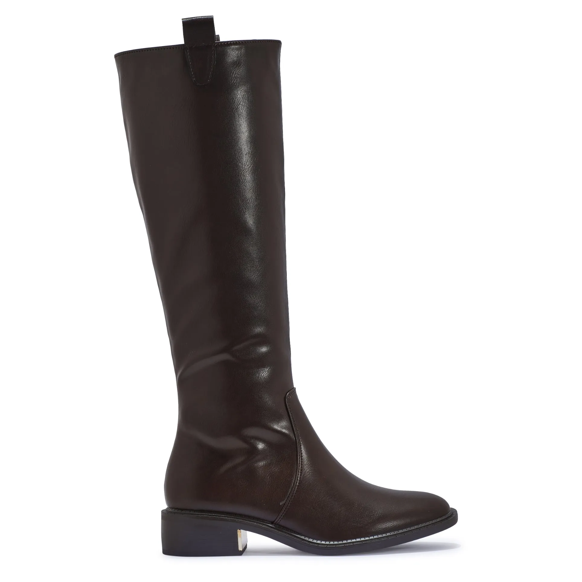 LATTE60 FAUX LEATHER KNEE HIGH WESTERN BOOTS