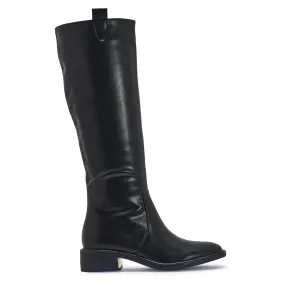 LATTE60 FAUX LEATHER KNEE HIGH WESTERN BOOTS