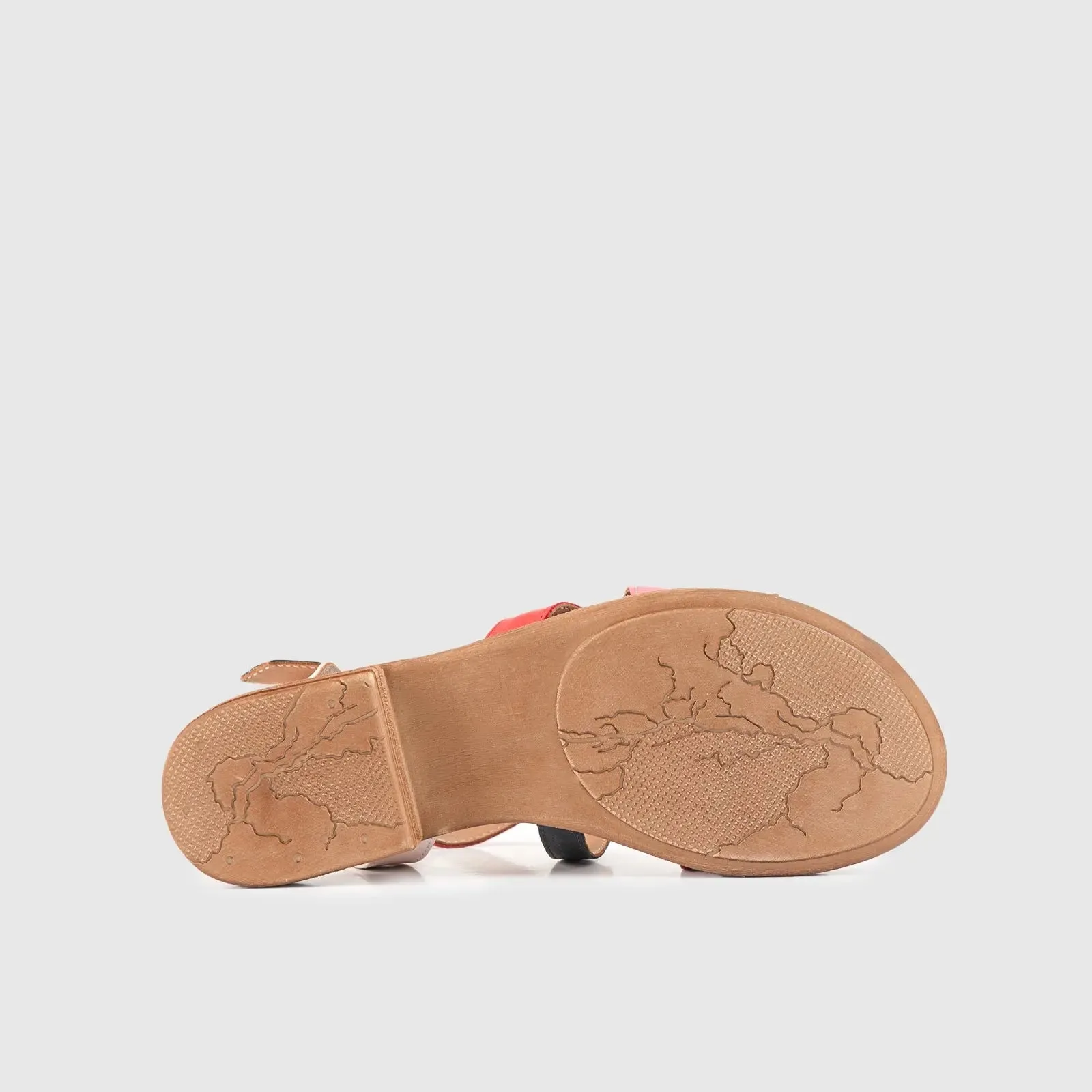 Leather Flat Comfort Sandals Multi 7029