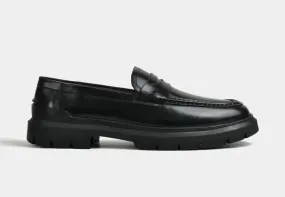Men’s Penny Loafers in Black – Stride Grip