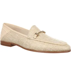 Sam Edelman Lior Eggshell Almond Toe Slip On Stacked Heel Fashion Classic Loafer
