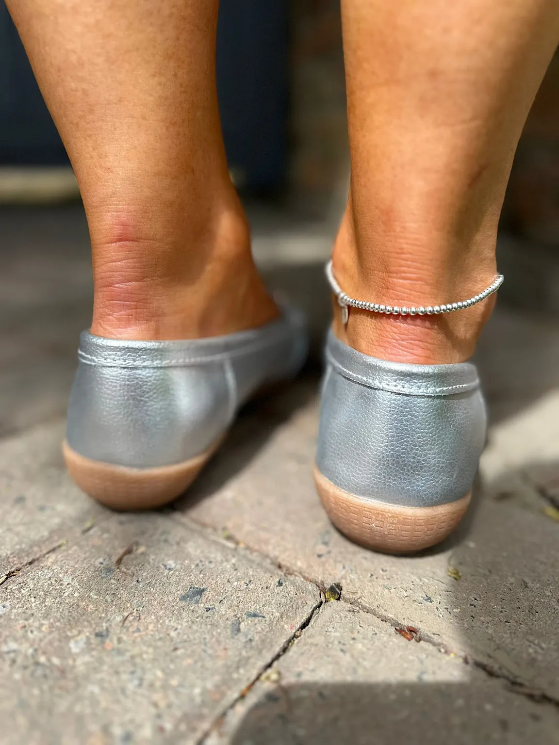 Silver Leather Tassel Loafer