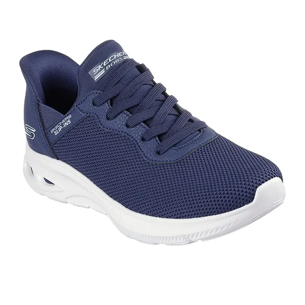 SKECHERS BOBS UNITY RUNNING SHOES FOR WOMEN, NAVY