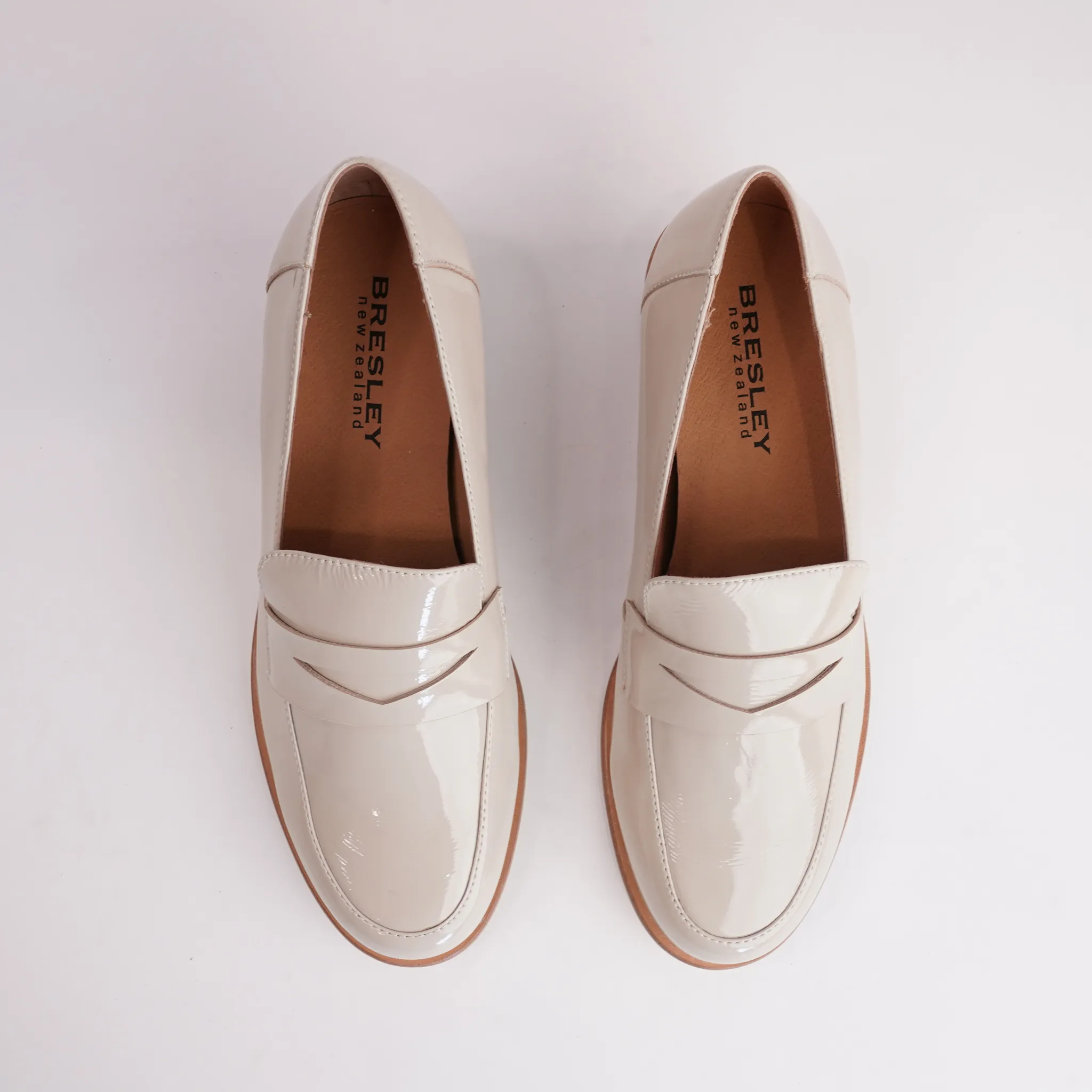 Stiller Nude Patent Leather Heeled Loafers