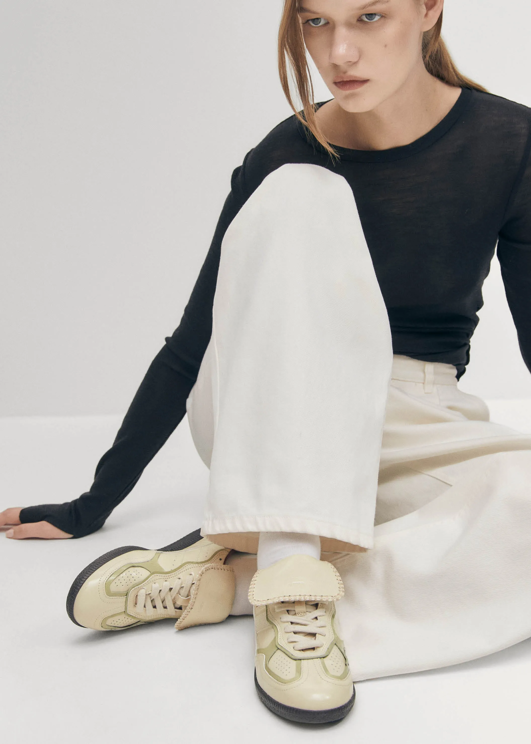Tb.490 Club Onix Cream Leather Sneakers
