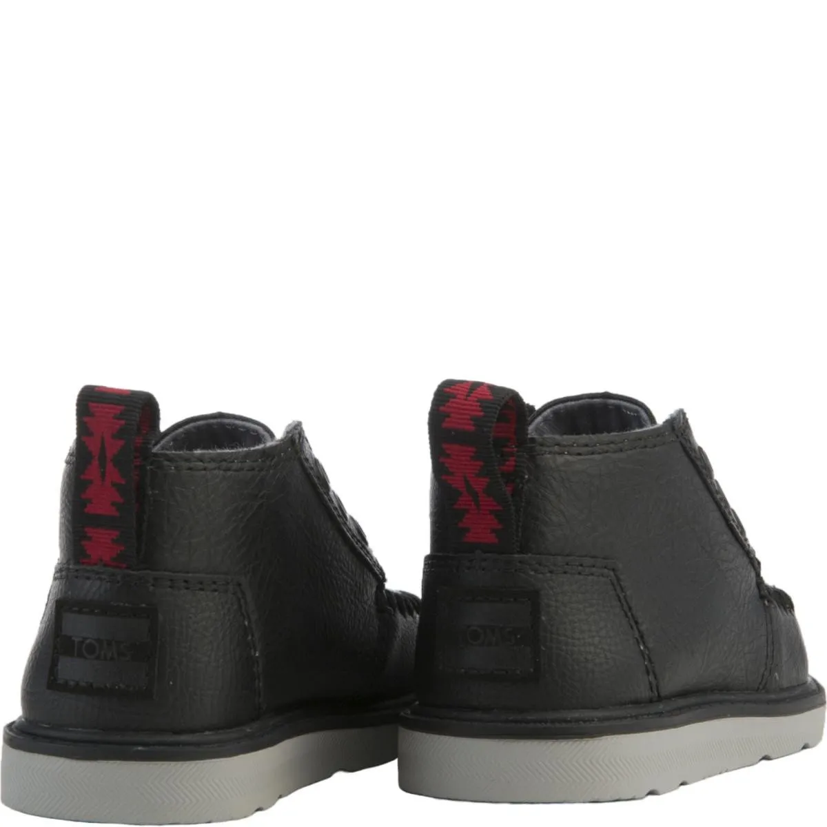 Tiny Toms: Black Synthetic Chukka Boots